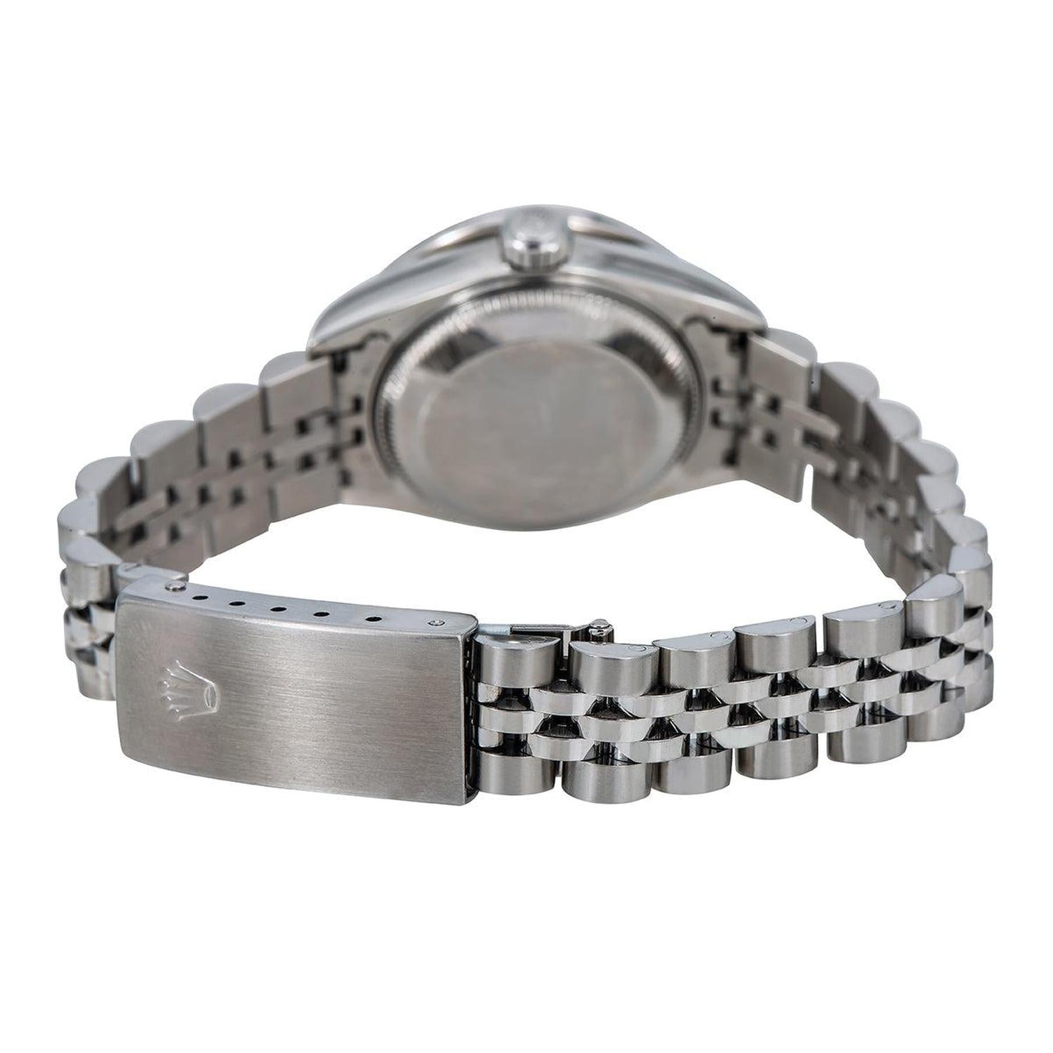 Rolex Datejust 26MM 69160 Blue Diamond Dial Diamond Bezel Stainless Steel Jubilee Bracelet