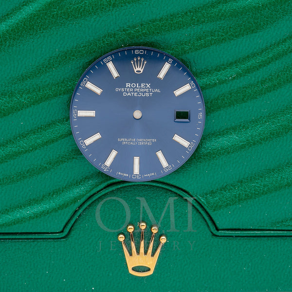 Original Rolex Men's Datejust 41MM Blue Non Numerical Dial