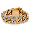 14K Yellow Gold 9.25" / 16MM Cuban Bracelet With 25.75 CT Diamonds