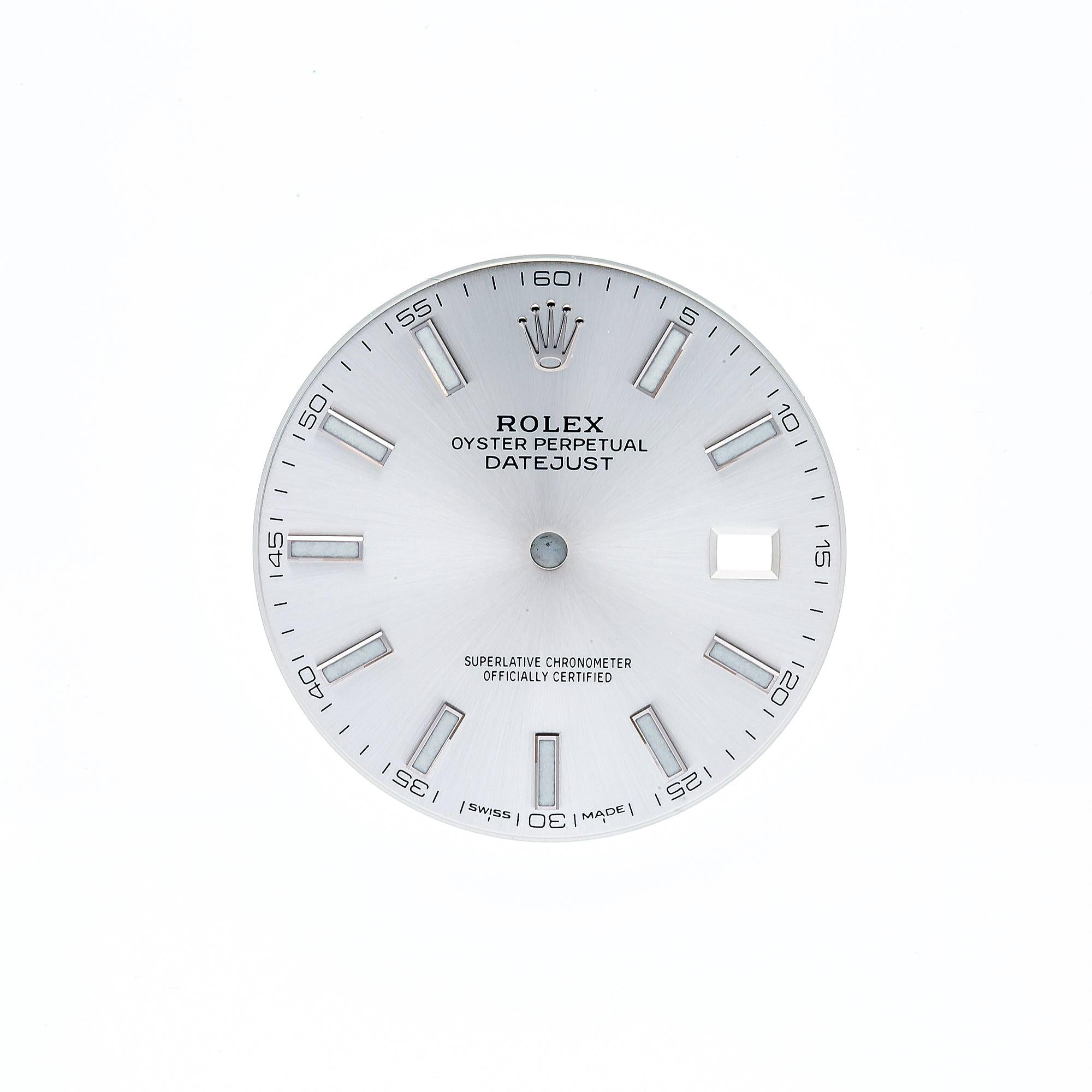 Original Rolex Men's Datejust 41MM Silver Grey Non Numerical Dial