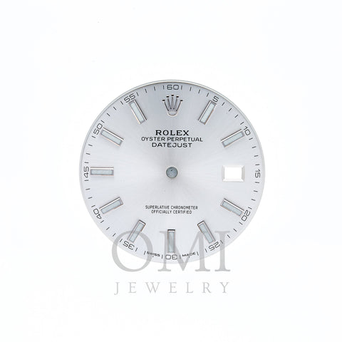 Original Rolex Men's Datejust 41MM Silver Grey Non Numerical Dial