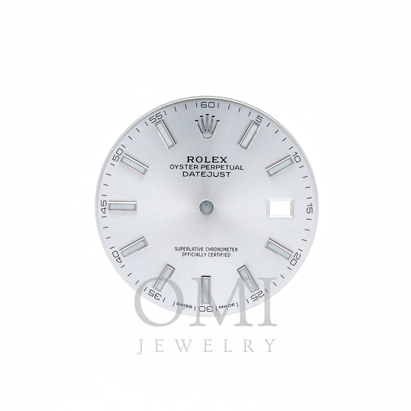 Original Rolex Men's Datejust 41MM Silver Grey Non Numerical Dial