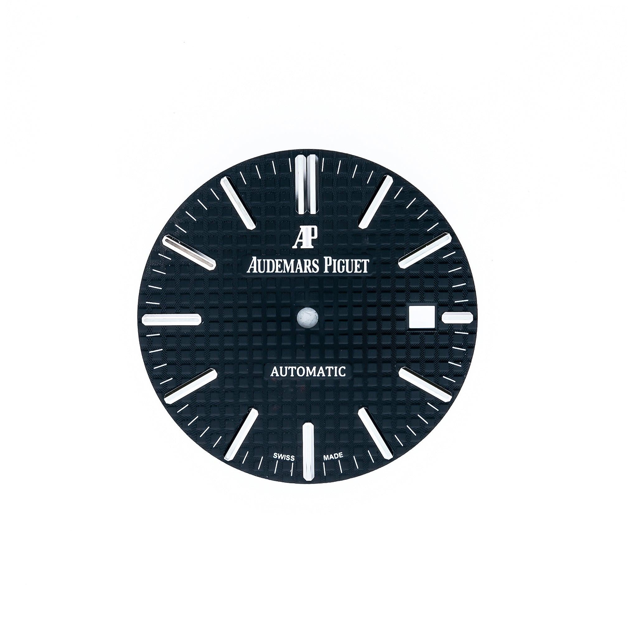 Original Audemars Piguet Royal Oak 41mm Black Checkered Stick Dial Ref #15400