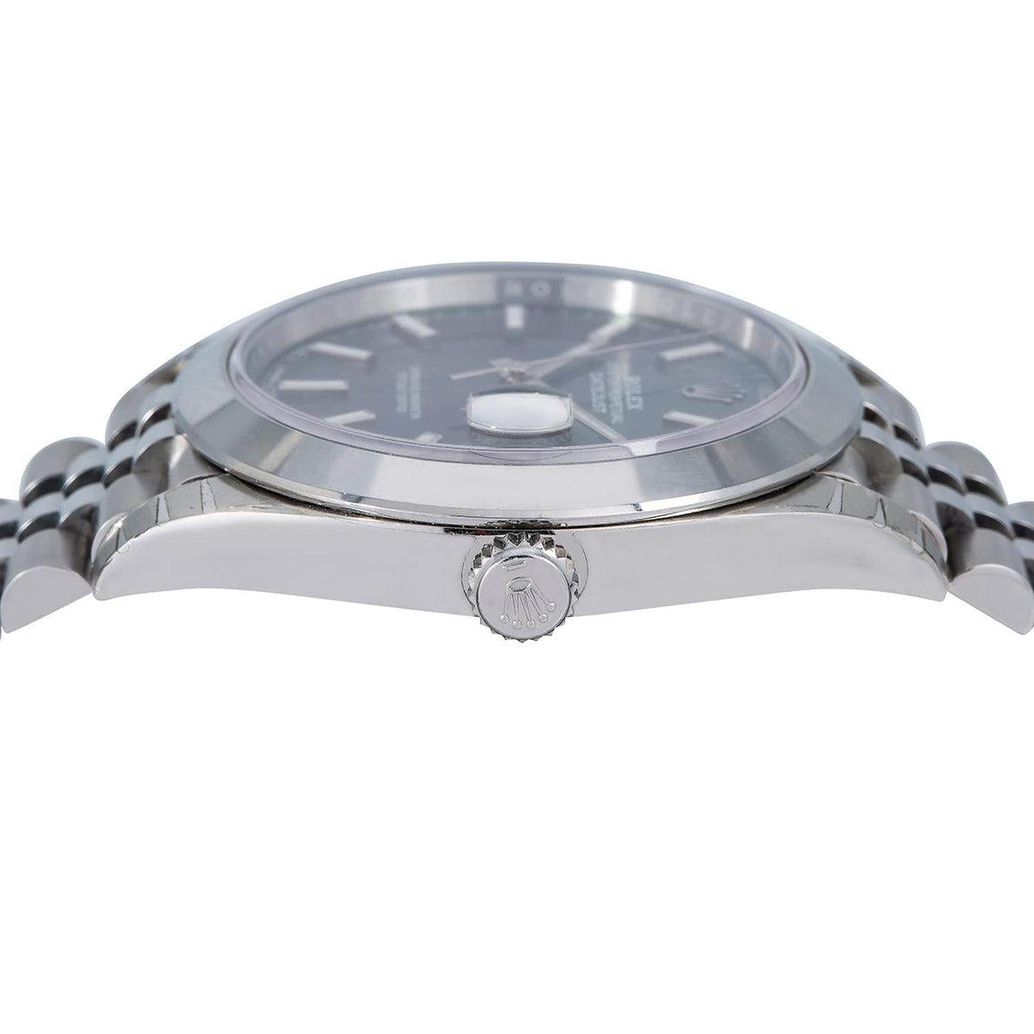 Rolex Datejust 41MM 126300 Slate Gray Dial Smooth Bezel Stainless Steel Jubilee Bracelet