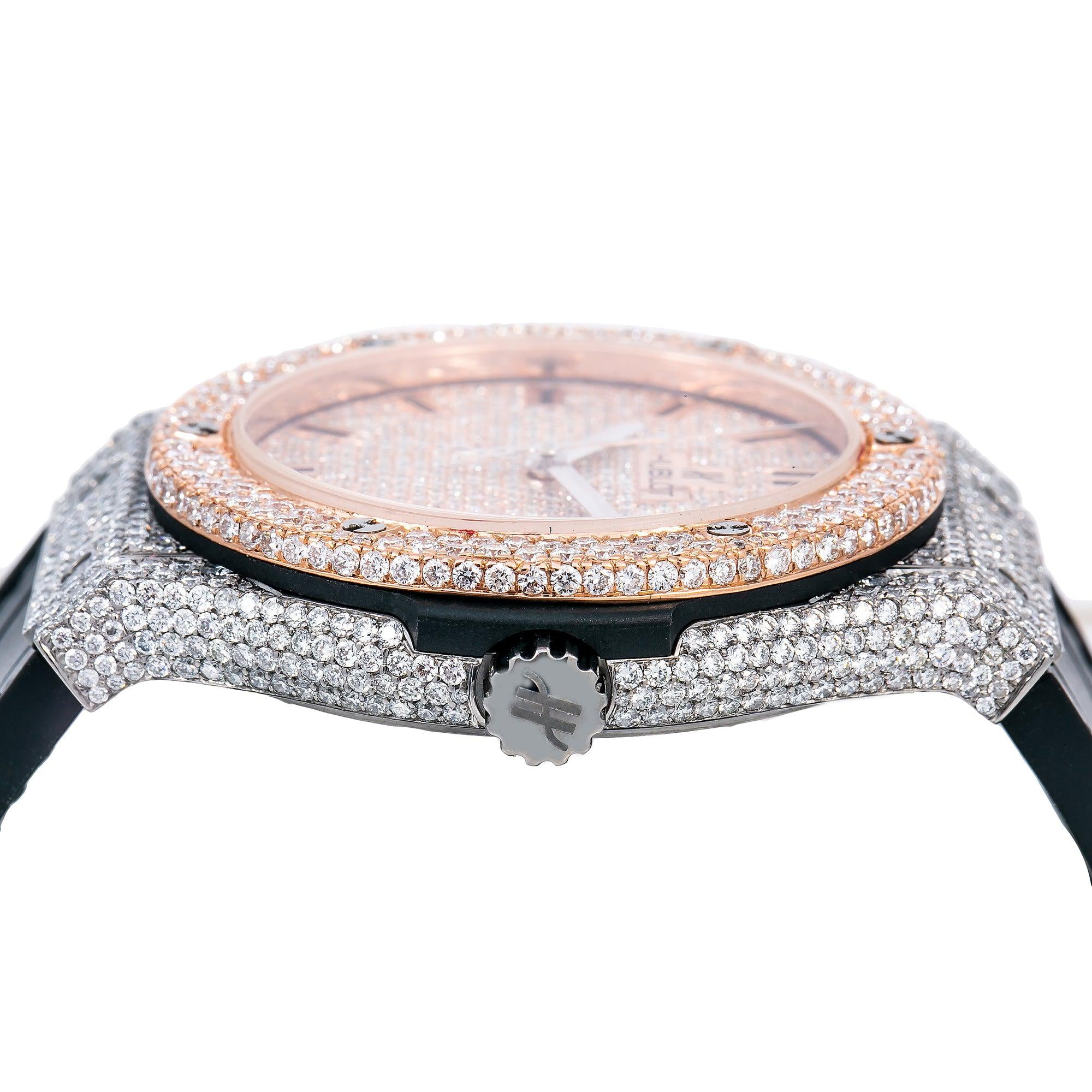 Hublot Classic Fusion 511.NX 45MM Rose Gold Diamond Dial With Leather Bracelet