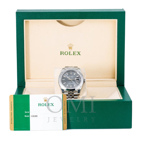 Rolex Datejust 126300 41MM Dark Rhodium Dial With Stainless Steel Jubilee Bracelet