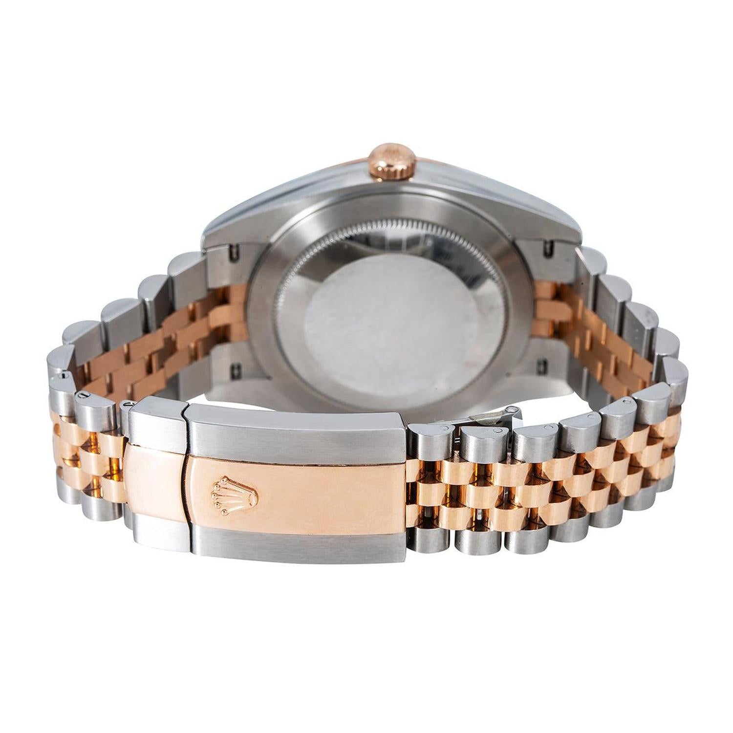 Rolex Datejust 41MM 126331 Chocolate Dial Fluted Bezel Two Tone Rose Gold Jubilee Bracelet