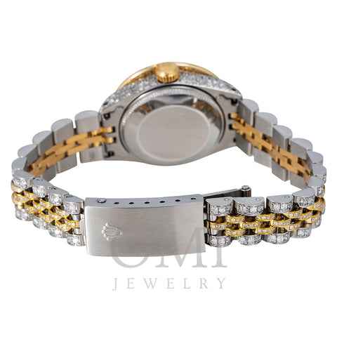 Two Tone Rolex Datejust Diamond Watch, 6917 26mm, Champagne Diamond Dial With Two Tone Bracelet