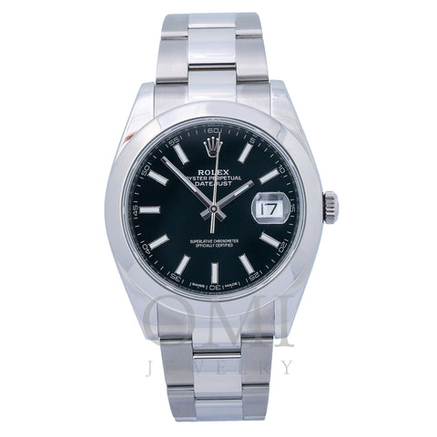 Rolex Datejust 126300 41MM Black Dial With Stainless Steel Oyster Bracelet