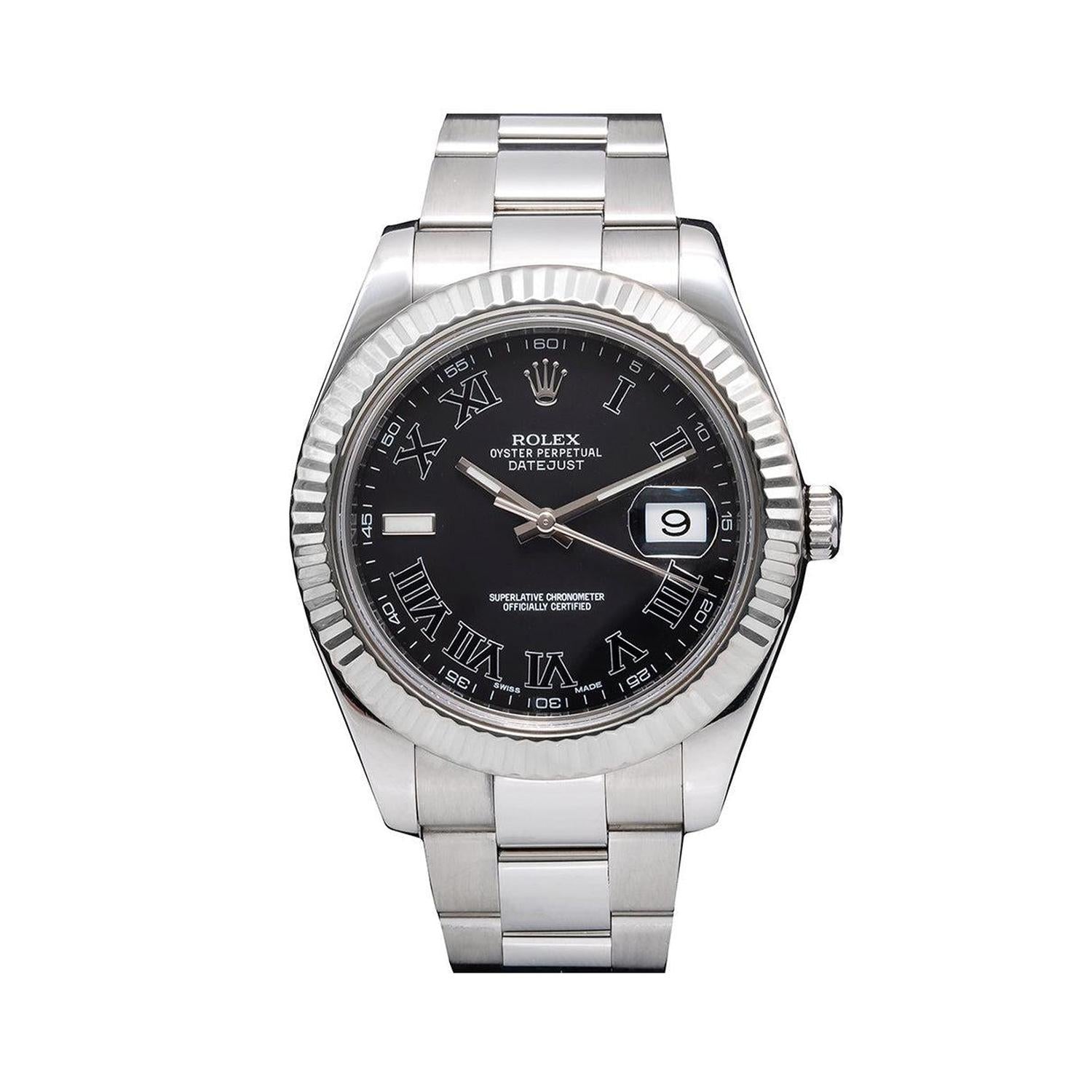 Rolex black roman dial Clearance