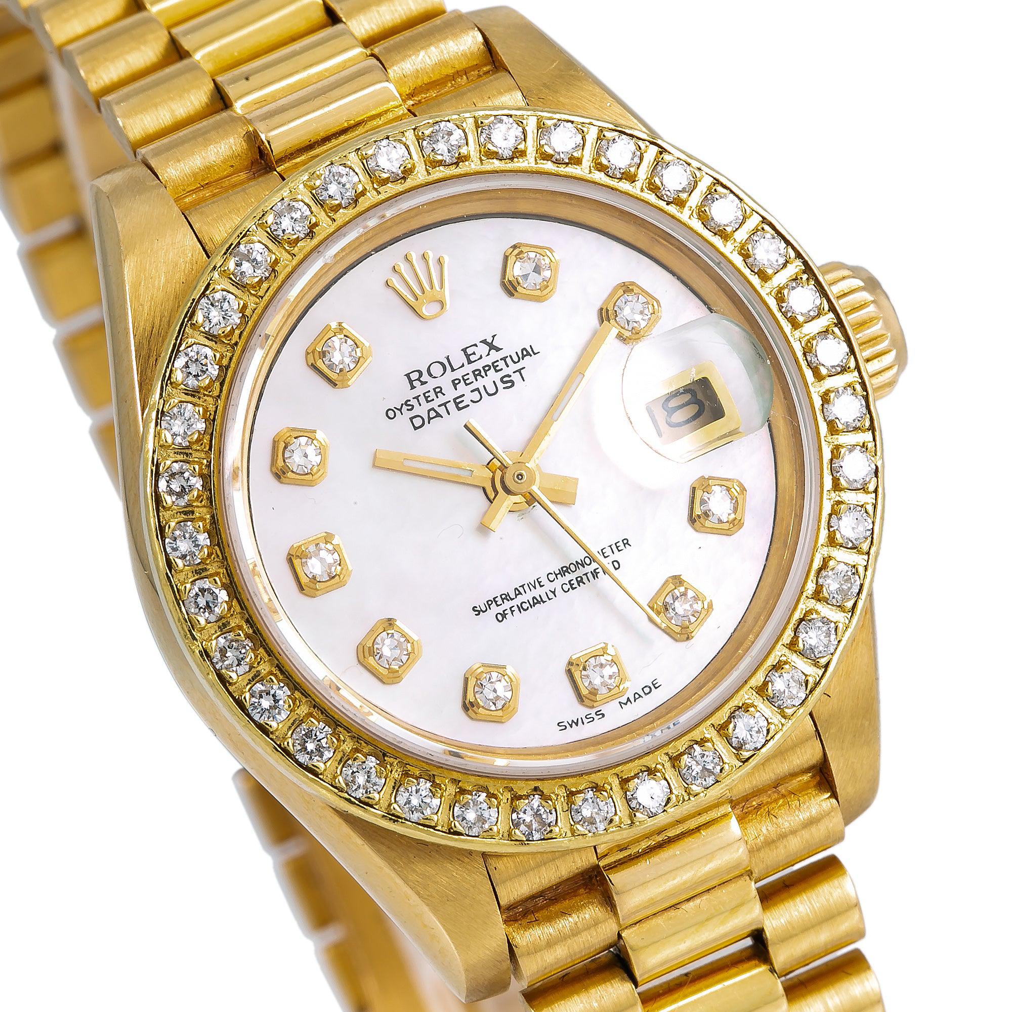 Buy Rolex Datejust 26MM 69178 Mother of Pearl Diamond Dial Diamond