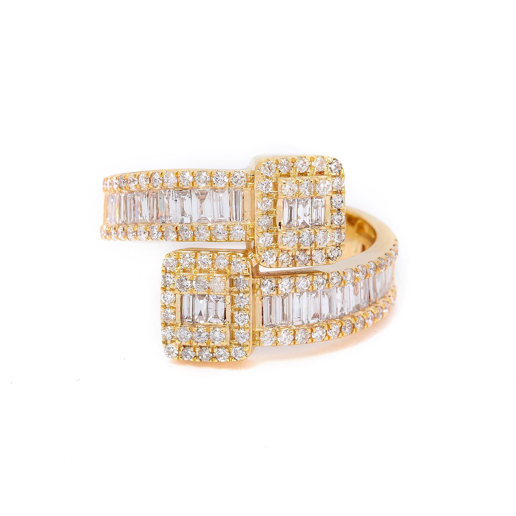 14K YELLOW GOLD LADIE'S RING WITH 1.53 BAGUETTE CT DIAMONDS