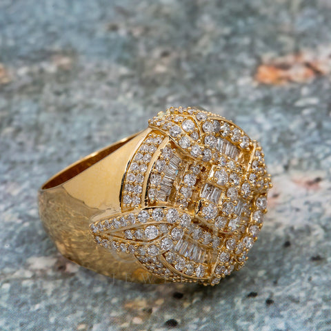 MEN'S 14K YELLOW GOLD RING WITH 2.50 CT DIAMONDS