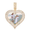 14K YELLOW GOLD DIAMOND CUSTOM HEART PICTURE PENDANT 2.33 CT