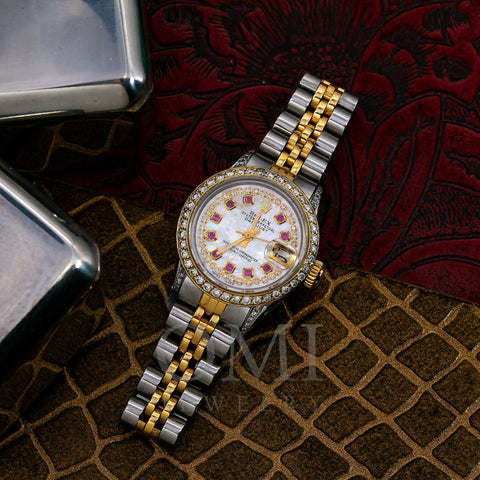 Rolex Oyster Perpetual Lady DateJust 26MM White Diamond Dial With Two Tone Jubilee Bracelet