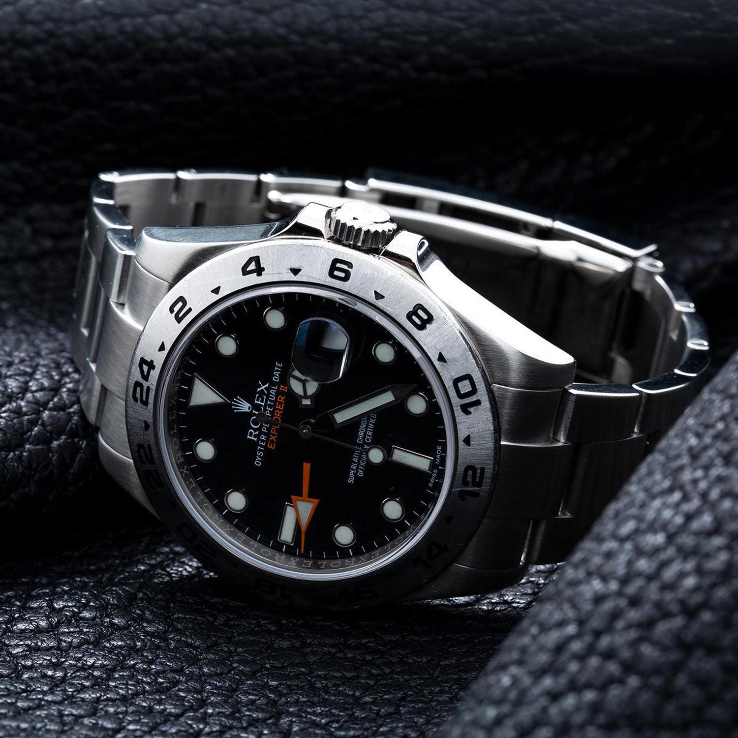 Rolex Explorer II 42MM 216570 Black Dial Stainless Steel Bezel Stainless Steel Oyster Bracelet