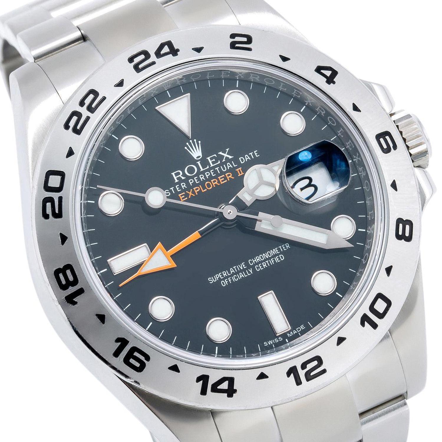 Rolex Explorer II 42MM 216570 Black Dial Stainless Steel Bezel Stainless Steel Oyster Bracelet