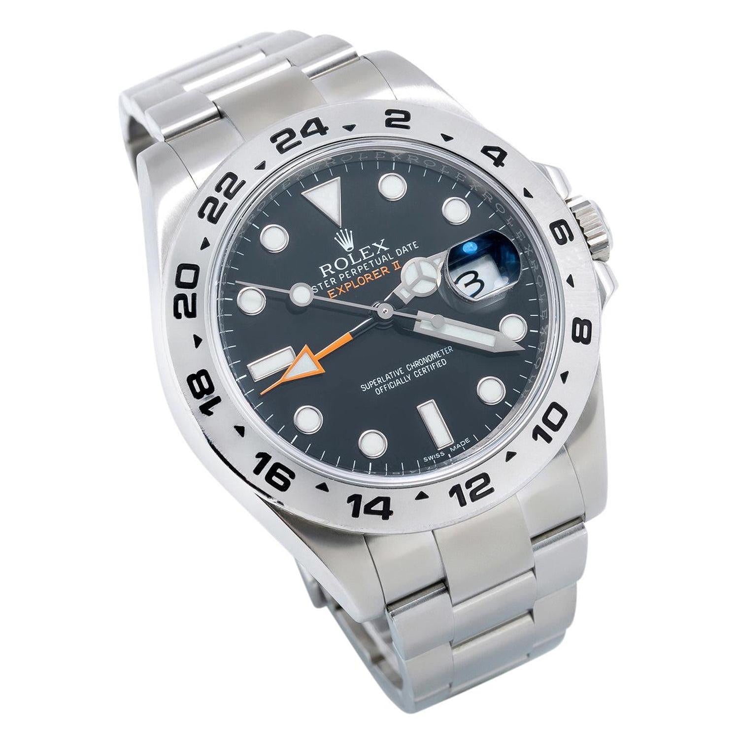Rolex Explorer II 42MM 216570 Black Dial Stainless Steel Bezel Stainless Steel Oyster Bracelet