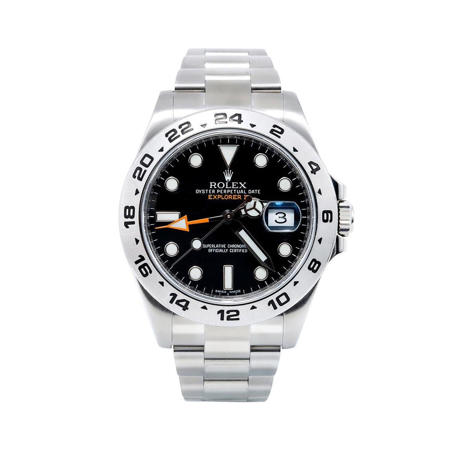 Rolex Explorer II 42MM 216570 Black Dial Stainless Steel Bezel Stainless Steel Oyster Bracelet