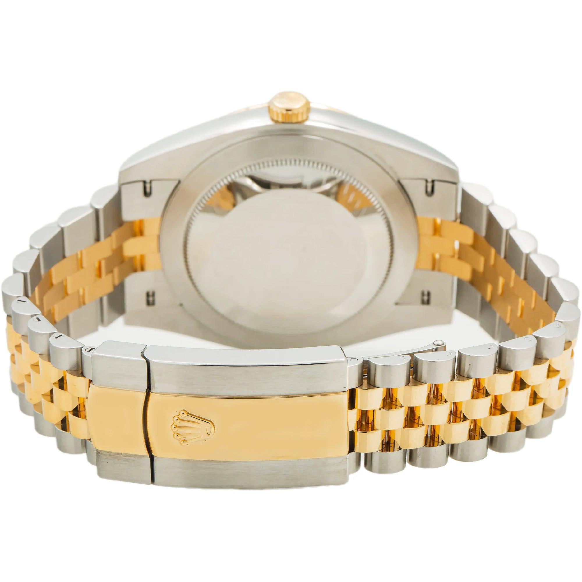 Rolex Datejust 41MM 126333 Champagne Dial Fluted Bezel Two Tone Yellow Gold Jubilee Bracelet