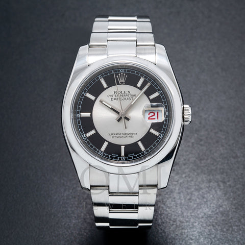 Rolex Datejust 116200 36mm Silver and Black Dial