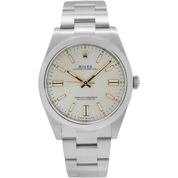 Rolex oyster 2024 perpetual silver dial