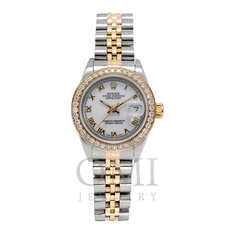 Uplifted leje acceptabel Rolex Datejust Two Tone Diamond Watch, 69173 26mm, White with Roman Nu -  OMI Jewelry