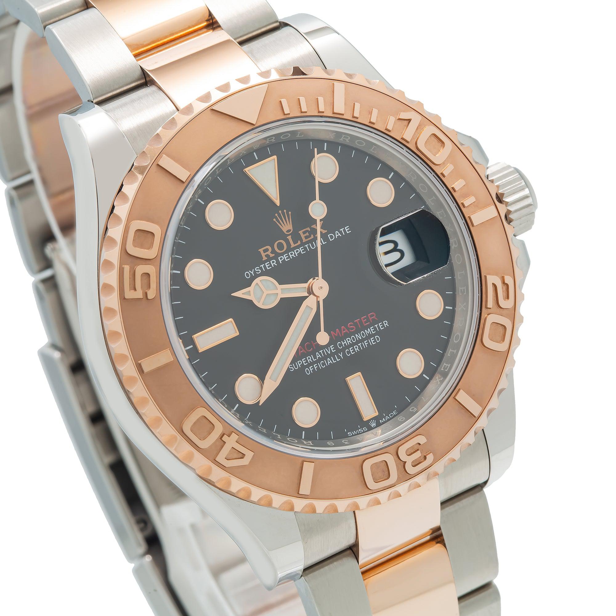 Rolex Yacht-Master 40MM 126621 Black Dial Rose Gold Bezel Two Tone Rose Gold Oyster Bracelet