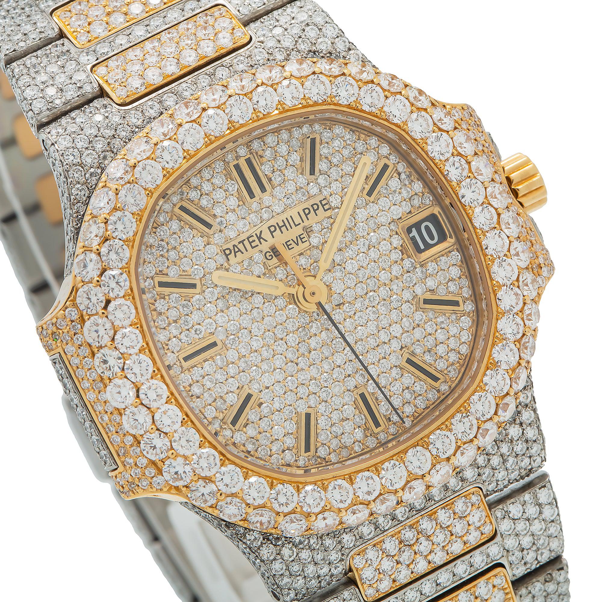 Patek Philippe Nautilus 3800/001 Diamond 37MM Dial With Diamond Bezel 22.75 CT