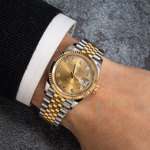 Rolex Datejust 126233 36MM Champagne Diamond Dial With Two Tone Bracelet