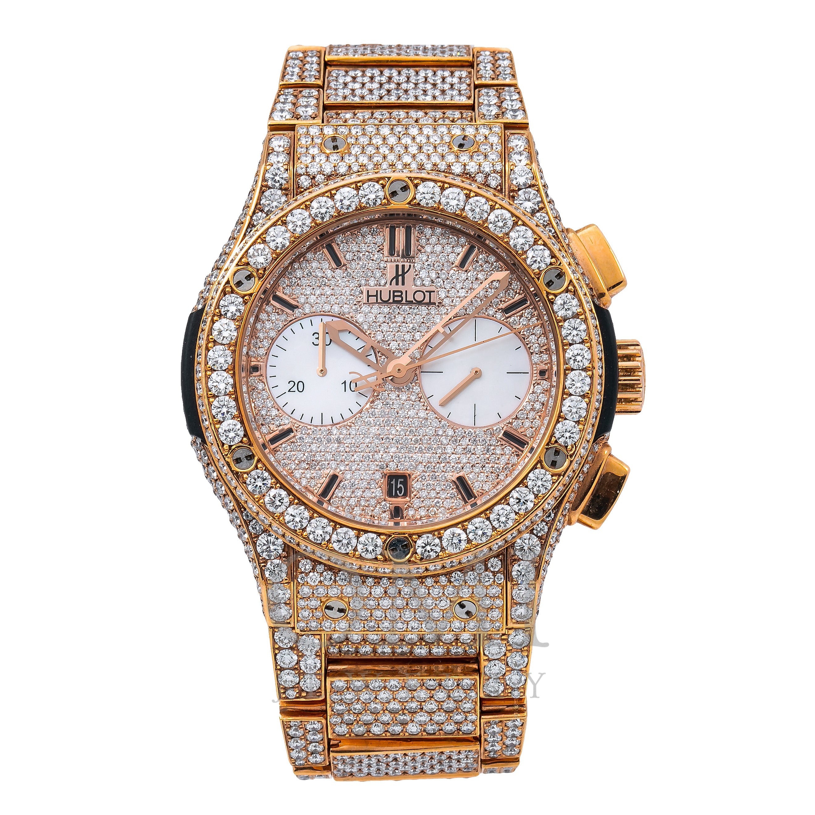 HUBLOT | Classic Fusion King Gold Full Pave Bracelet