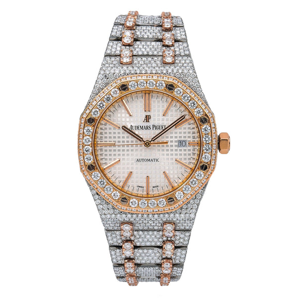 Audemars Piguet Royal Oak Selfwinding 15400SR 41MM White Dial With 29.75 CT Diamonds