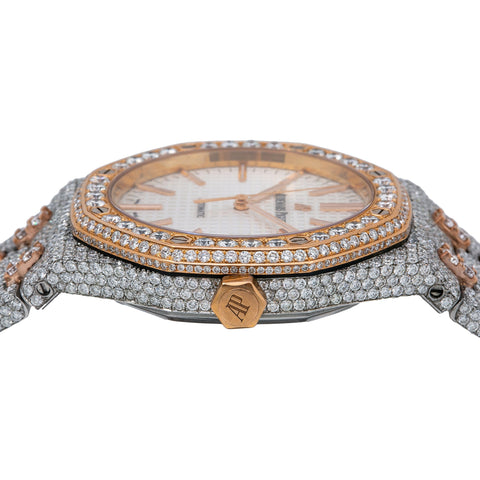 Audemars Piguet Royal Oak Selfwinding 15400SR 41MM White Dial With 29.75 CT Diamonds