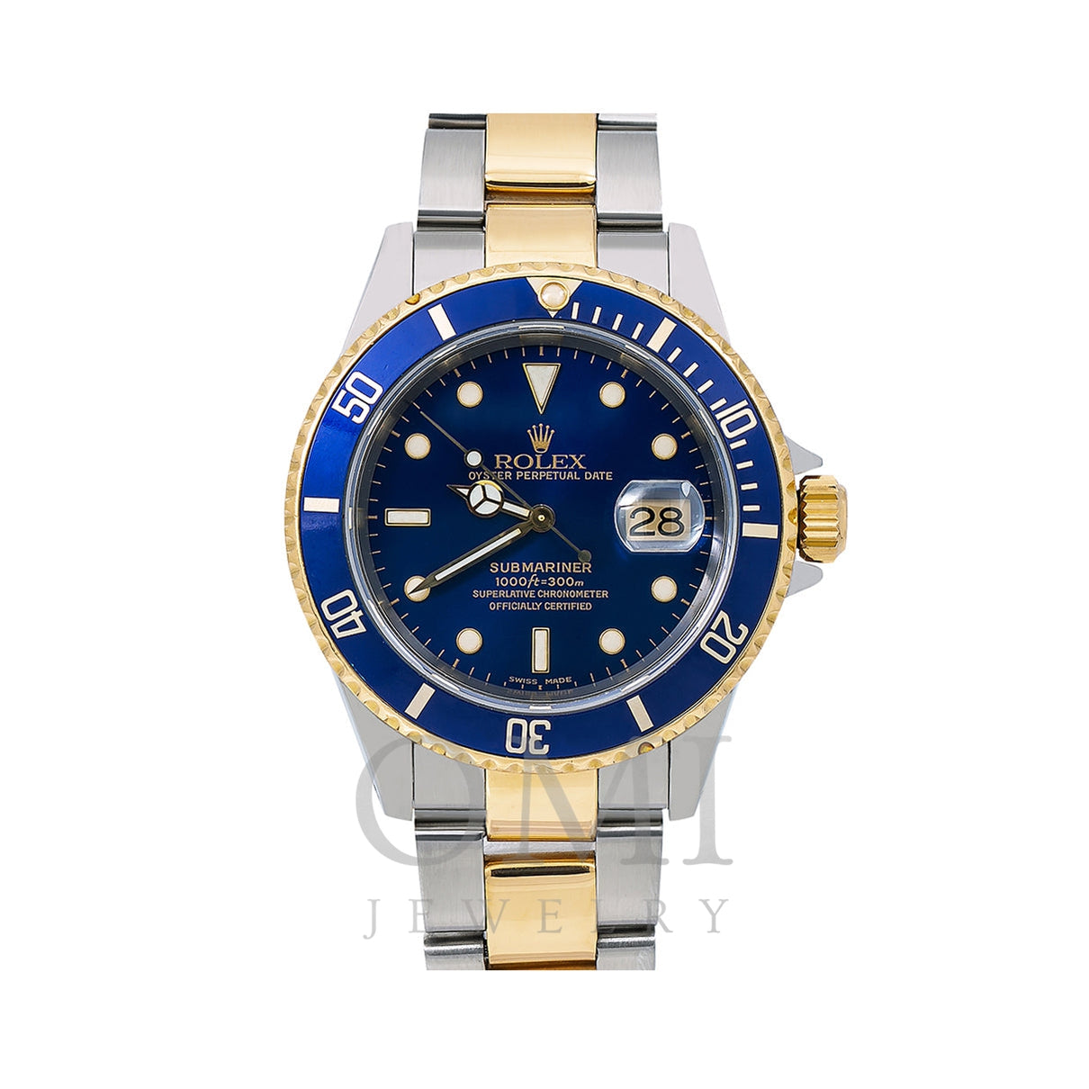 Cusco mel Morgen Rolex Submariner 16613 40MM Blue Dial With Two Tone Bracelet - OMI Jewelry