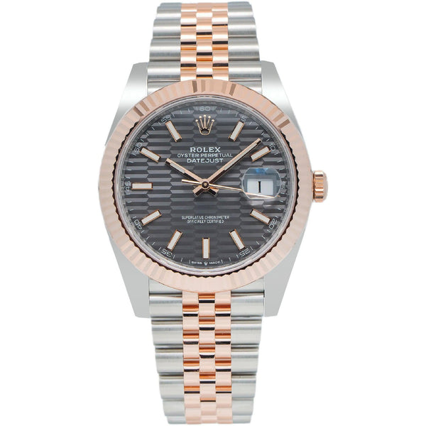 Rolex Datejust 126331 41MM Grey Textured Dial With Two Tone