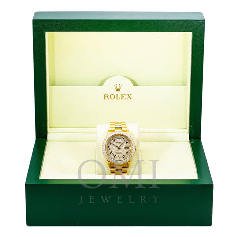 Rolex Day-Date 18038 36MM Yellow Gold Diamond Dial With Yellow Gold Bracelet