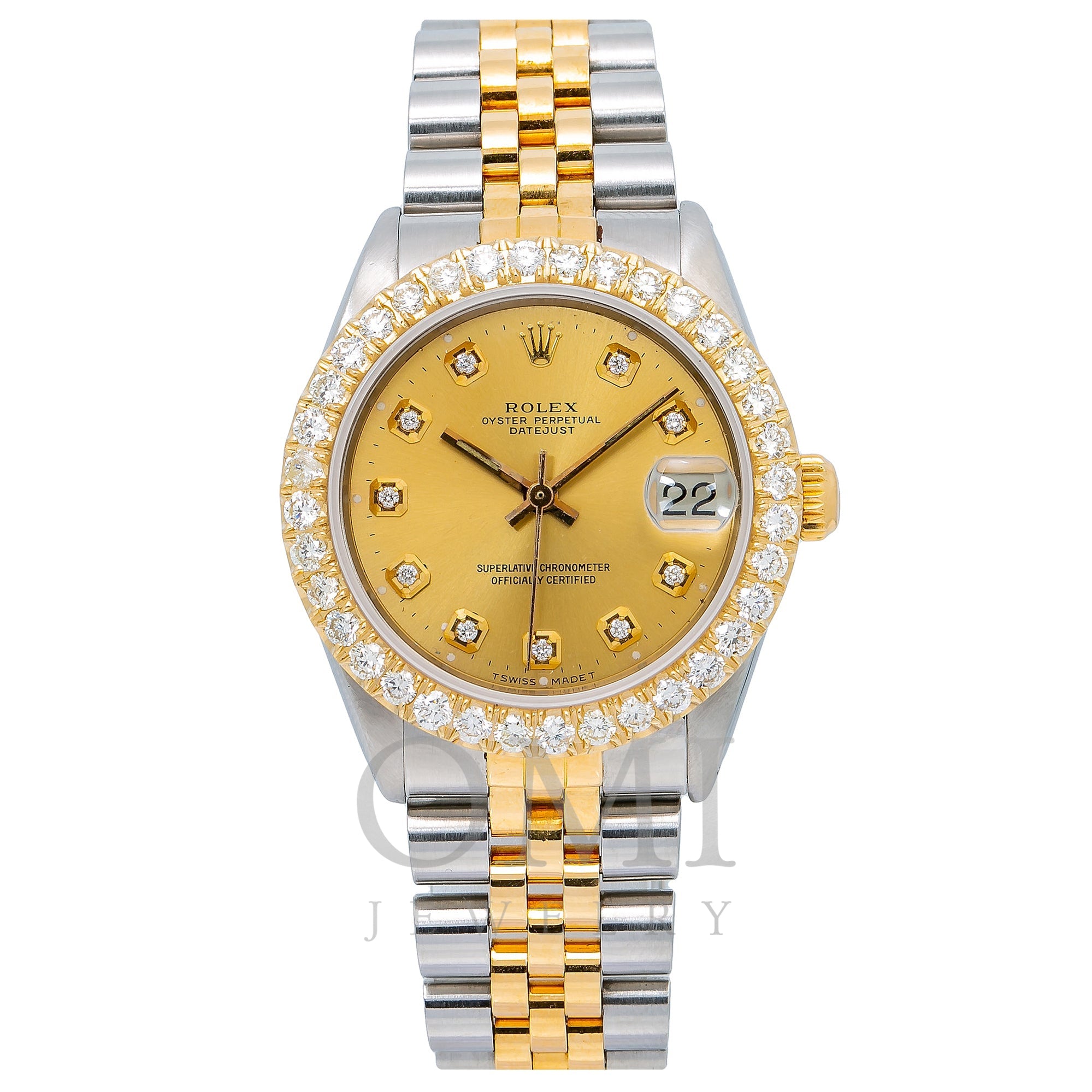 Rolex Perpetual DateJust 31MM Champagne Diamond Dial With T - OMI Jewelry