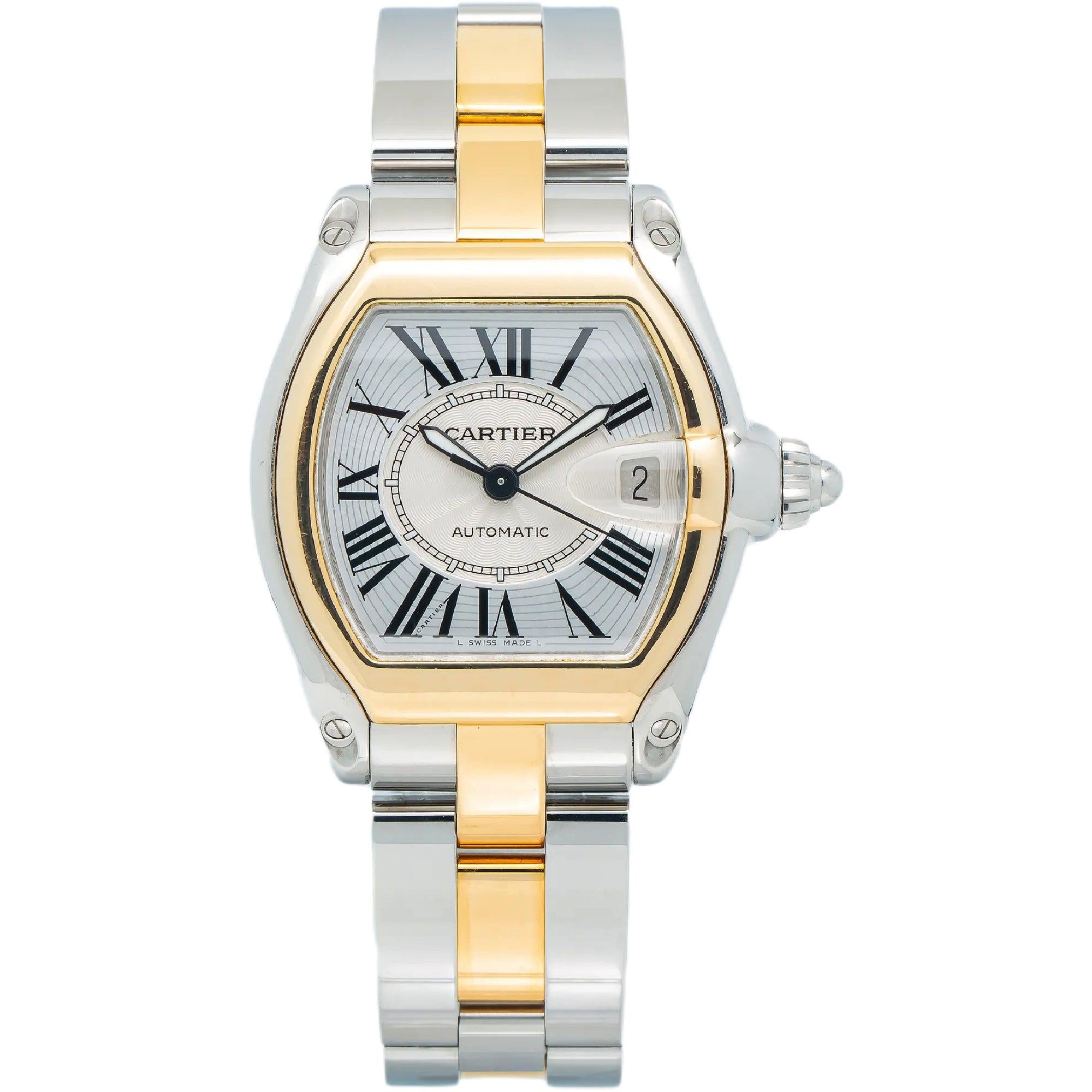Cartier Roadster 2510 36MM Silver Dial With Two Tone Oyster