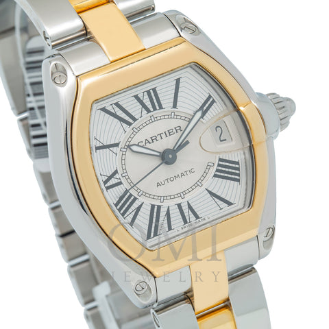 Cartier Roadster 2510 36MM Silver Dial With Two Tone Oyster Bracelet