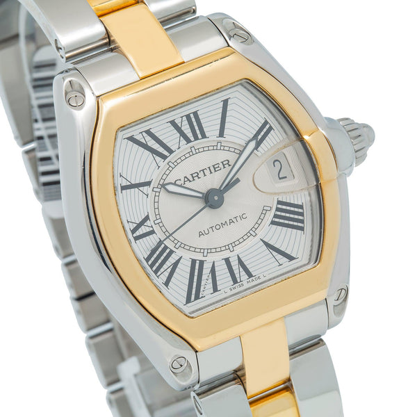 Cartier Roadster 2510 36MM Silver Dial With Two Tone Oyster