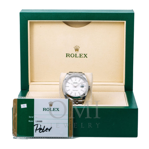 Rolex Datejust 126300 41MM White Dial With Stainless Steel Jubilee Bracelet