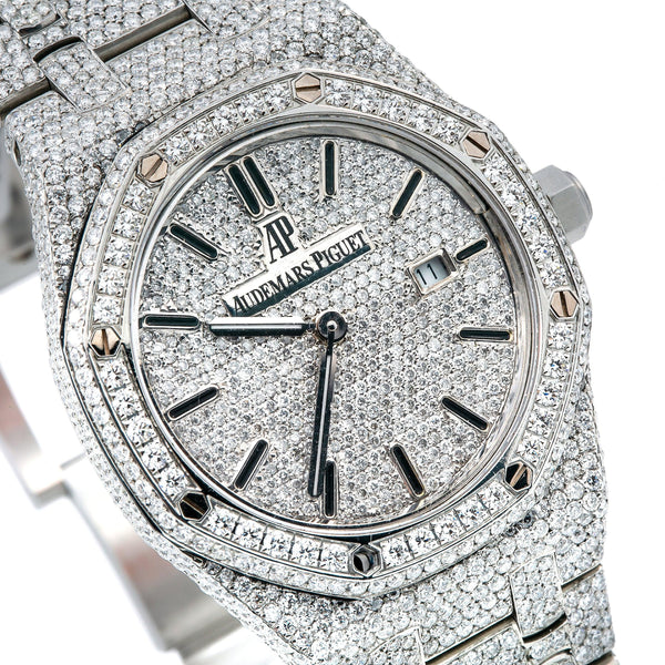 Audemars Piguet Royal Oak Lady 67651 33MM Silver Diamond Dial With