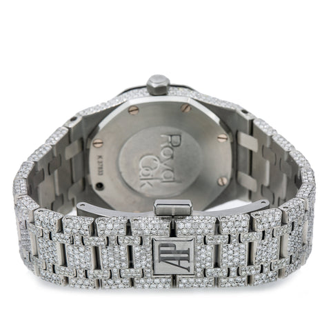 Audemars Piguet Royal Oak Lady 67651 33MM Silver Diamond Dial With Stainless Steel Bracelet