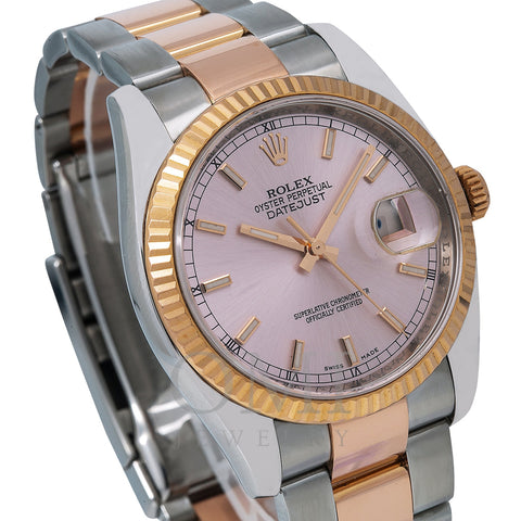 Rolex Datejust 116231 36MM Pink Dial With Two Tone Oyster Bracelet
