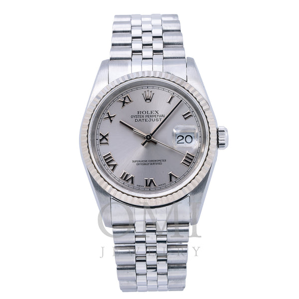 Rolex Datejust 16234 36MM Silver Dial With Stainless Steel Jubilee Bracelet