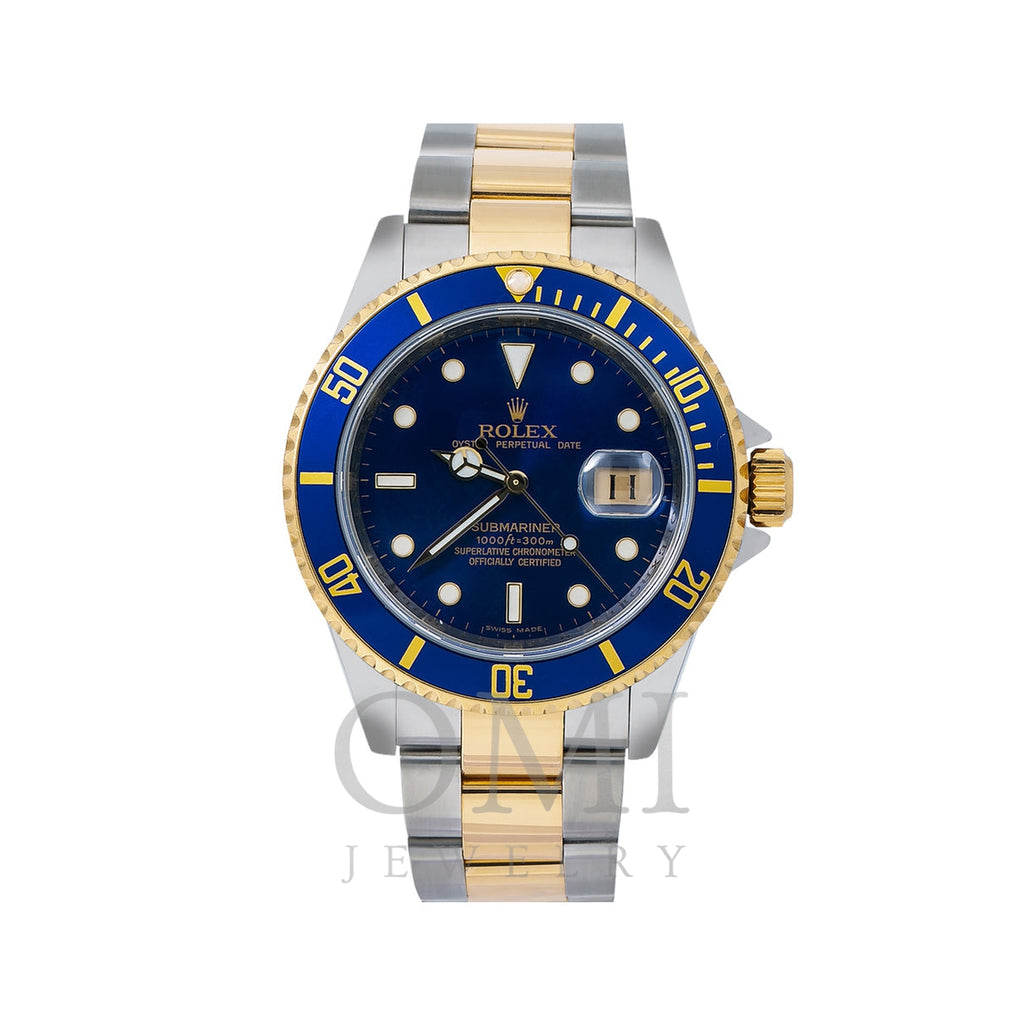 Rolex Submariner Blue Dial Gold and Steel Watch