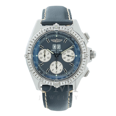 Breitling Blackbird A44358 44MM Blue Dial With Leather Bracelet