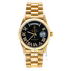 18K Yellow Gold Rolex President Day-Date 1803 36mm Black Dial with Roman Numerals
