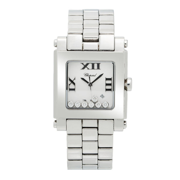 Chopard Happy Sport Square 278496-8495 37.5MM Quartz White Dial With SS Diamond