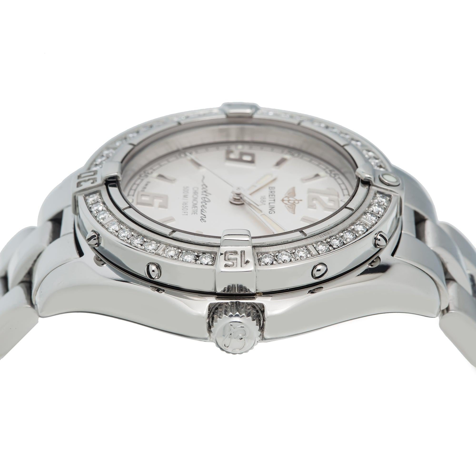 Breitling Colt Oceane A57350 32MM Silver Dial With Diamond Bezel